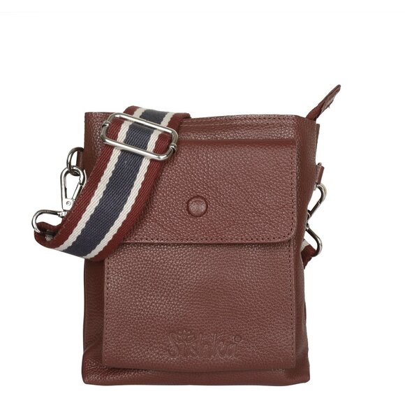 Leather Brown Crossbody Shoulder Bag for Men & Women –Sling Bag for Daily Use - Picture 1 of 10